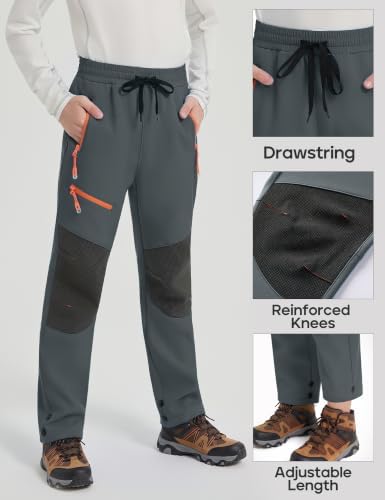 Ski Snow Pants Kids Winter Fleece Lined Hiking Pants Boys Girls