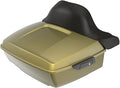Advanblack Road Glide Tour Trunk Pack Olive Gold King Tour Trunk Pack Luggage +Wrap-Around Backrest Pad for '97-'25 Harley Touring Road King Street Glide Electra Glide CVO models