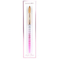 Kiara Sky Kolinsky Acrylic Nail Brush #18 – Pure Kolinsky Sable Hair, Pink Crystal Handle, Acetone Resistant, for Acrylic Application, Extensions & 3D Nail Art