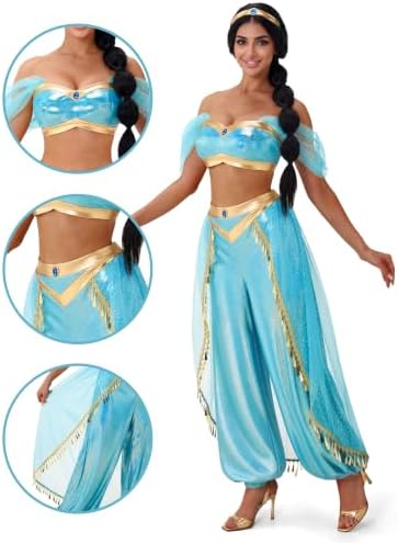 Spooktacular Creations Woman Halloween Costume, Arabian Princess Costume Women for Dress-Up Cosplay