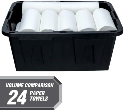 Storage Bins 27 Gal Stackable with Lids 6 Pack for Garage Basement