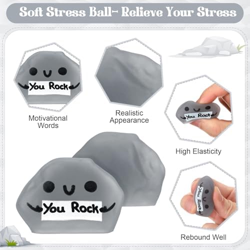 Thenshop 50 Pcs You Rock Stone Relief Favor Gifts