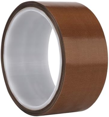 PTFE Heat Resistant Tape Self-Adhesive PTFE Teflon Fabric Tape Suitable for Component Repair, Thickness 0.13Mm,Width：50mm