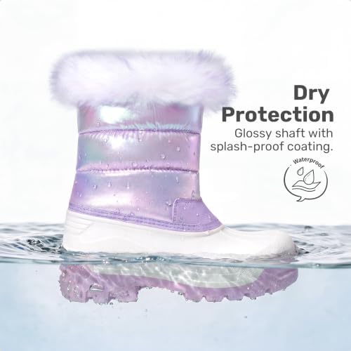 DREAM PAIRS Girls Snow Waterproof Winter Boots