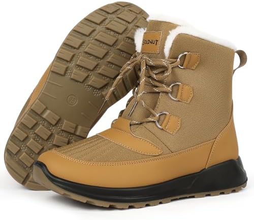 Women's Snow Ankle Boots Winter Lace-up Booties Warm Water Resistant 5.5-11