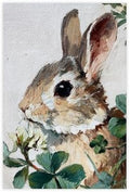JDBeehpy Oil Painting Art Animal (Unframed, Canvas Only) Wall Decoration Rabbits Alfalfa Plants Printed Posters Farmhouses Rural Cottages Living Rooms Gifts for Her or Him 20x30inch(50x75cm)