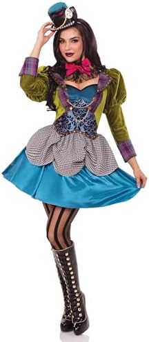 Leg Avenue Women's 3 Piece Deluxe Mad Hatter Costume
