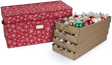 Covermates Adjustable Ornament Storage Box, 25.5" W x 13" D x 12.5" H