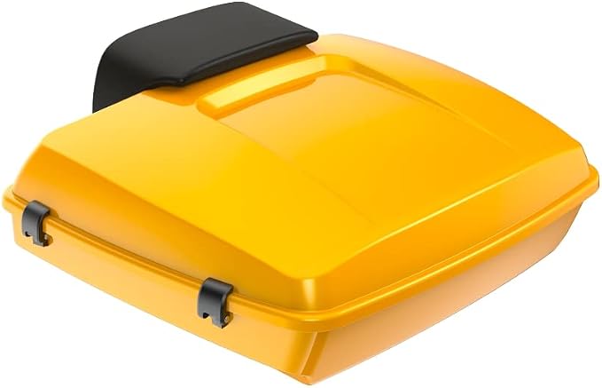 Advanblack Road Glide Tour Trunk Pack Hightail Yellow Pearl Razor Tour Trunk Pack Backrest Pad for '97-'25 Harley Touring Road King Street Glide Electra Glide CVO models