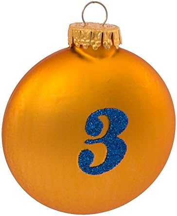 Kurt Adler 12 Days of Christmas Glass Ornament (Set of 12), 65mm