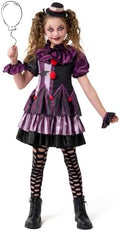 Spooktacular Creations Girls Scary Clown Costume, Kids Halloween Costume, Twisted Clown Dress for Girls