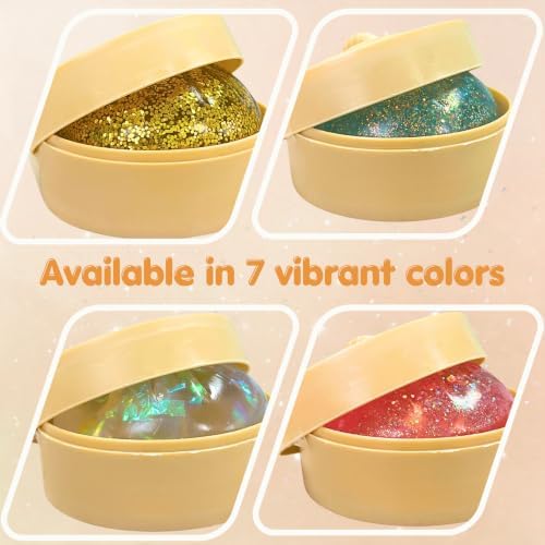 Stress Relief Squishy, Light Blue Bun Slow Rising Squishie with Steamer Box
