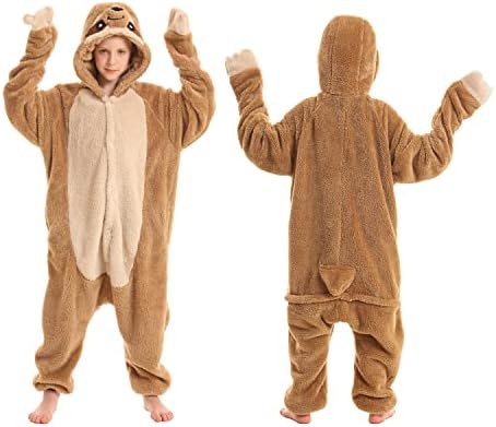 SimZoo Kids Animal Onesie Pajamas Halloween Costumes Cosplay 4-13Y