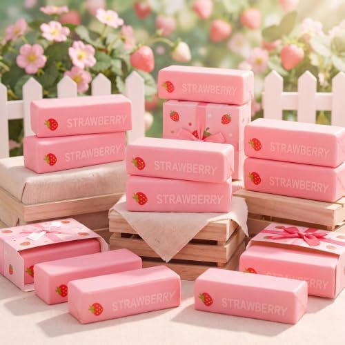 Meooeck 12 Pcs Strawberry Fidgets Balls for Adults Party Favors