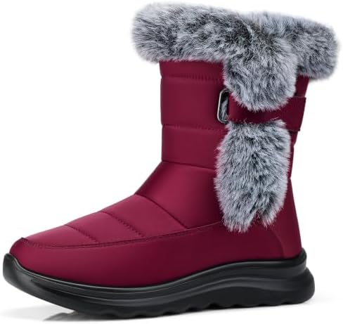 SHIBEVER Warm Winter Boots for Women: Snow Comfortable Casual Walking Boot