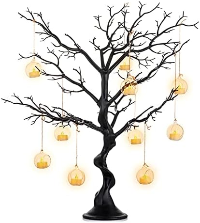 NUPTIO Black Ornament Tree, 30 Inch Artificial Halloween Spooky Branch