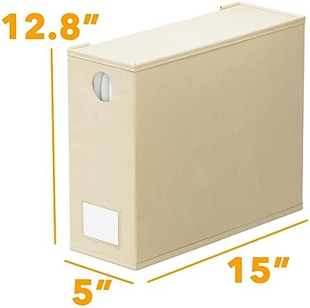 SpaceAid 10 Pack Bed Sheet Organizers and Storage, Foldable Sheet Organizer for Linen Closet, Sheets Set Folder Keeper with Window XL (Queen & King Size) Organizing Bedding Container, Beige