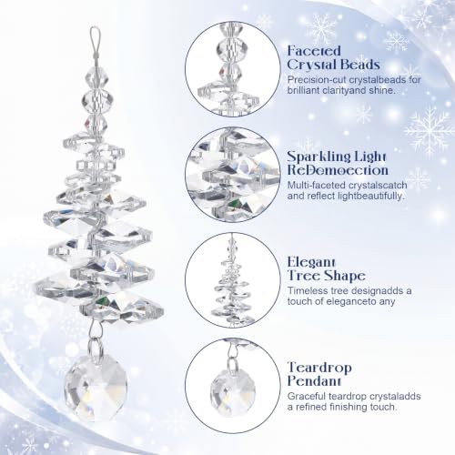 12 Pcs Christmas Tree Decoration Crystal Hanging Ornaments