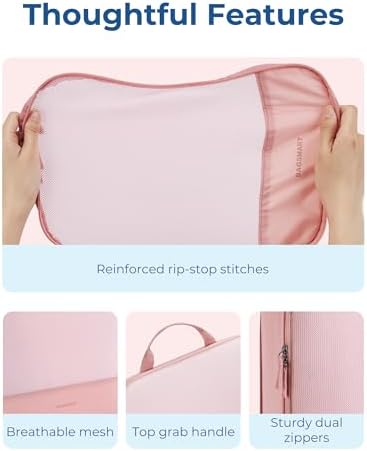 BAGSMART Hanging Compression Packing Cubes 6 Set Cruise Travel Essentials