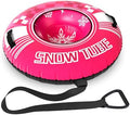 GYMAX Inflatable Snow Tube Sled, 42" Heavy Duty Snow Tubing for Sledding