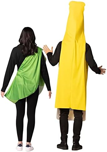 Rasta Imposta Corona Extra Beer Bottle and Ultimate Lime Slice Couples Halloween Costume Cinco de Mayo Fits Men Women 21+ of Age, Adult One Size