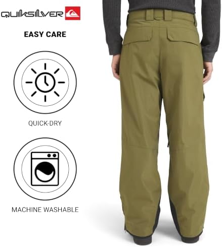 Quiksilver Men's Water Resistant Winter Insulated Snow Pants
