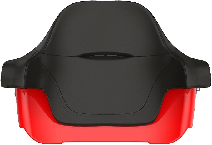 Advanblack Road Glide Tour Trunk Pack Scarlet Red King Tour Trunk Pack Luggage +Wrap-Around Backrest Pad for '97-'25 Harley Touring Road King Street Glide Electra Glide CVO models