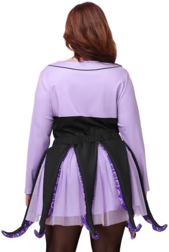 AOBUTE Adult Halloween Octopus Costume Set Plus Size Purple Tentacle Dress