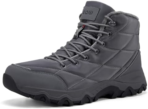 EQW Men's Waterproof Snow Boots Insulation Lightweight Non-Slip