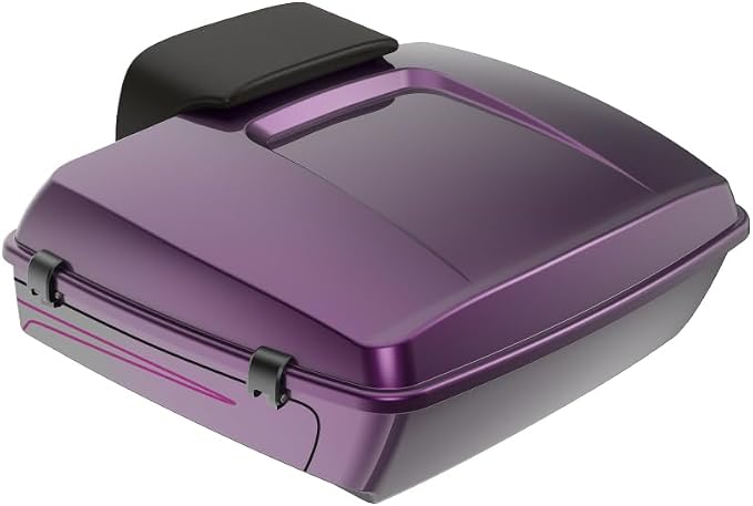 Advanblack 2025 RG Tour Trunk Pack Poison Berry Chopped Tour Trunk Pack Backrest Pad for '97-'25 Harley Touring Road King Street Glide Electra Glide CVO models
