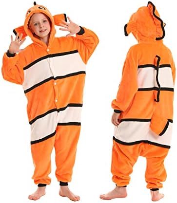SimZoo Kids Animal Onesie Pajamas Halloween Costumes Cosplay 4-13Y