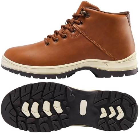 CARENURSE Mens Lightweight Hiking Boots Waterproof Mid Ankle Work Casual Hiker Trekking Outdoor Boots Anti Slip Hiking Shoes