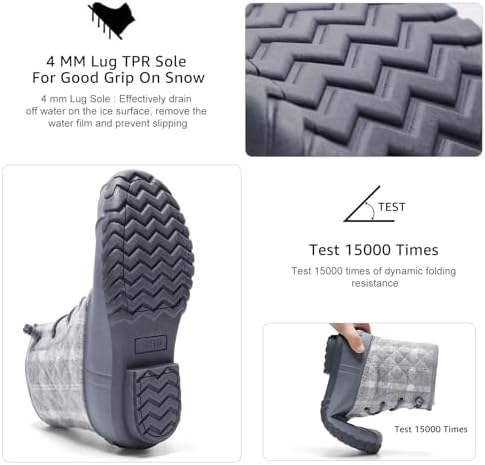 STQ Duck Boots for Women Waterproof Winter Boots Insulated Snow Boots