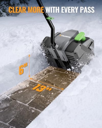 WORKPRO X Series Cordless Snow Shovel, 13-Inch, 20V Battery Included