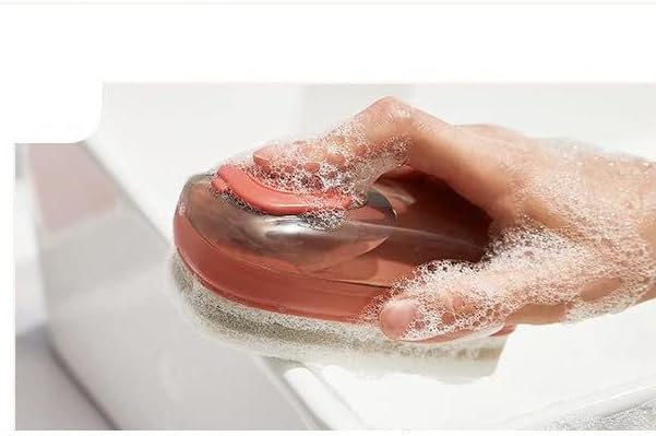 Washing Pot Soft Brush Kitchen Household Dishwashing Brush Laundry Brush Automatic Liquid-Filling Shoe Brush(D)