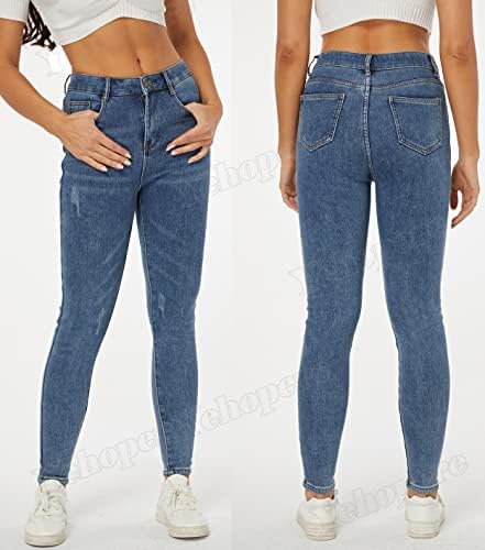 Yehopere Women's Winter Fleece Lined Jeans Slim Fit Warm Skinny High Waist Denim Jean