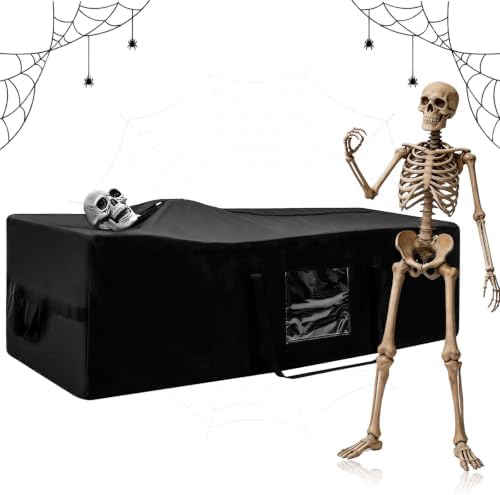 Large Halloween Storage Bag, Fits Up 12Ft Skeleton Christmas Tree, Black