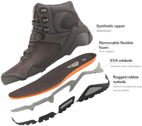NORTIV 8 Men's Mid Top Waterproof Hiking Boots