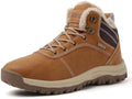 TSIODFO Men's Waterproof Snow Boots Leather Hiking Boot