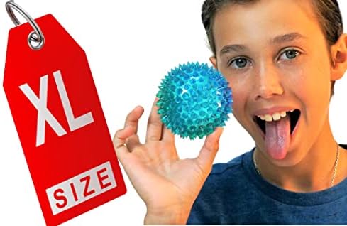 JA-RU Light Up Ball (4 Balls) Rubber Spiky Balls for Kids. Stress 699-4s