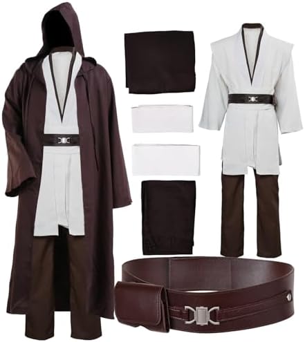 Laku Tunic Costume Men's Hooded Robe Full Set Halloween Cosplay Cloak Set