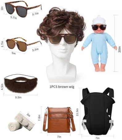 Funny Halloween Costumes for Men, Hangover Costume Accessory Set Adult