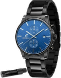 Stylish Stainless Steel Men's Watches with Functional Chronograph Subdials