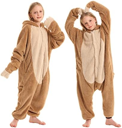 SimZoo Kids Animal Onesie Pajamas Halloween Costumes Cosplay 4-13Y