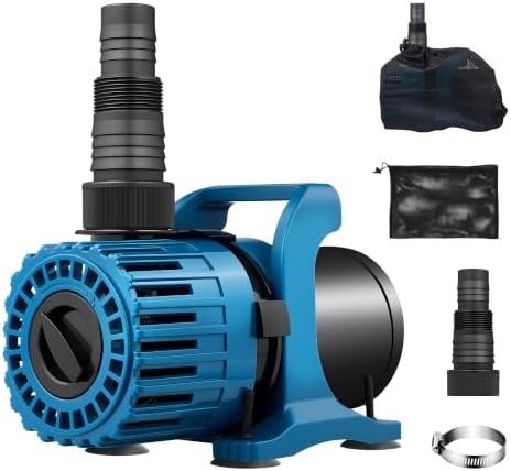 TONGCHANT 310W Pond Pump for Outdoor Ponds, 1200-5300 GPH Adjustable Flow