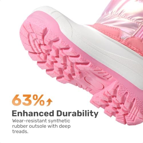 DREAM PAIRS Girls Snow Waterproof Winter Boots