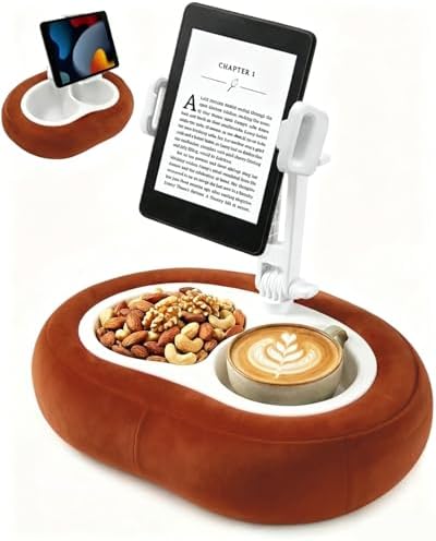 Miledi Tablet Pillow Stand for Bed with 360° Rotating Holder, Terracotta