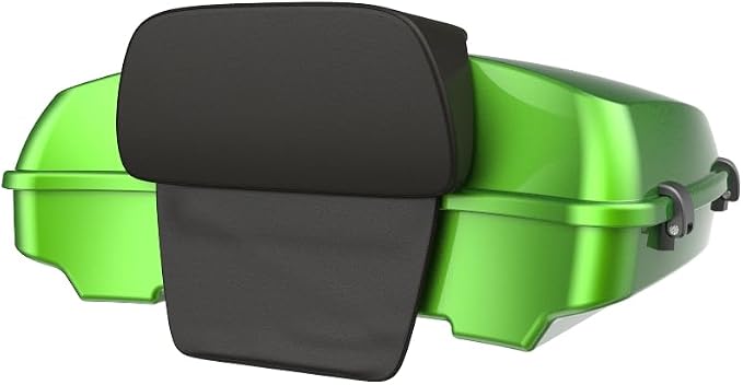 Advanblack Road Glide Tour Trunk Pack Radioactive Green Razor Tour Trunk Pack Backrest Pad for '97-'25 Harley Touring Road King Street Glide Electra Glide CVO models