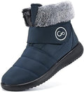 Aomigoct Women Winter Snow Boots: Fur Lined Warm Slip On Boots for Women Waterproof Booties Comfortable Outdoor