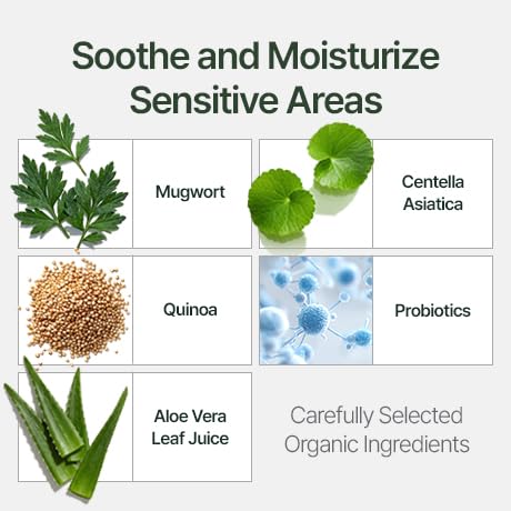 100% Natural Ingredients Premium Organic Feminine Wash, pH Balanced, Fragrance Free Intimate Cleanser, Gentle Daily Foam with Probiotics for Sensitive Skin, Reduce Odor, Vegan, Korea No.1